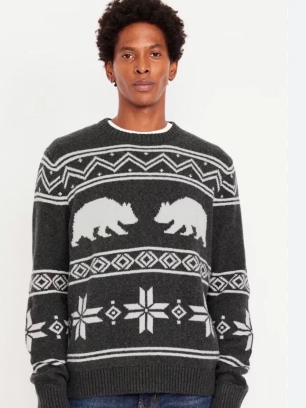 NWT Old Navy SoSoft Bear Fair Isle Sweater Size M